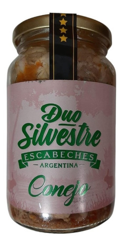 Escabeche Duo Silvestre De Conejo Alimento En Frasco 500gr