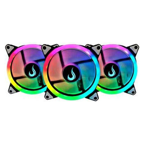 Kit 3x Cooler Fan Rgb 120mm Com Controle Remoto Rise Mode