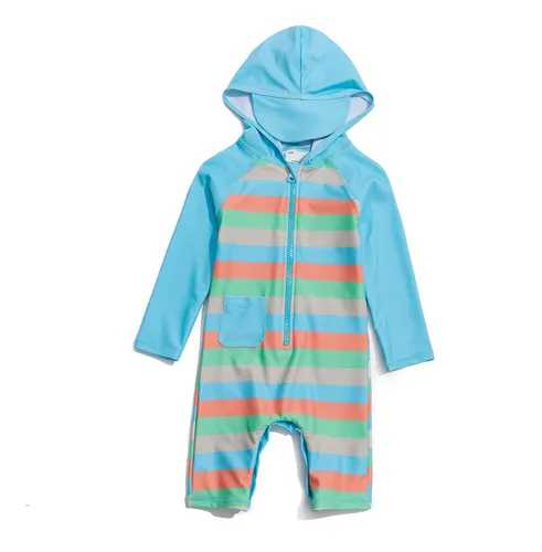 Traje De Baño Bebé Niños Protección Solar Uv Con Broches Ykk