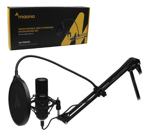 Kit De Microfone Usb Podcast C/ Braço Articulado Condensador