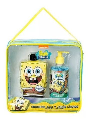 Bob Esponja Set De Baño Shampoo+jabon Liquido