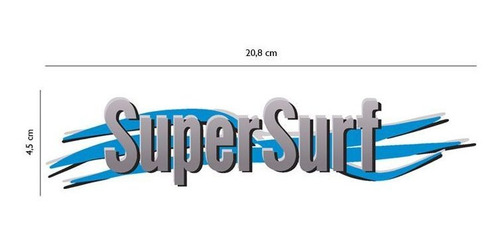 Imagem 4 de 4 de Par De Adesivos Super Surf Saveiro Parati Gol 03/08 Cinza