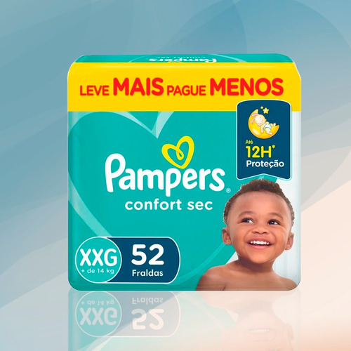 Fralda Pampers Confort Sec Xxg 52 Un