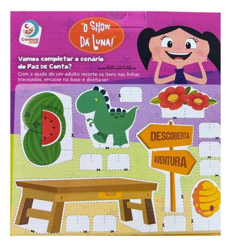 Boneca Show Da Luna Vinil Troca Roupa Melancia Cardoso Toys