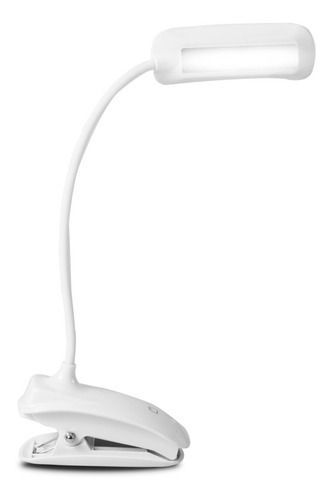 Luminária De Mesa Led Recarregável Com Clipe Xzhang Xz-200b Cor da cúpula Branco Cor da estrutura Branco