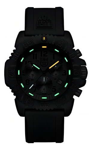Reloj Luminox Navy Seal Blackout Xs.3081.bo.f Color De La Correa Negro Color Del Bisel Negro Color Del Fondo Negro