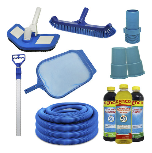 Kit Limpeza Com Produto Para Piscina Inflável Desmontável