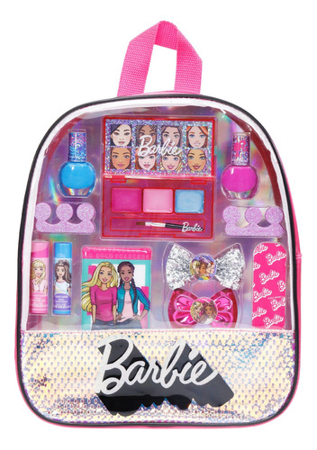 Barbie Kit Cosmético Con Espejo Y Brillo De Labios Para Ni