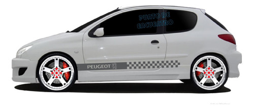 Stickers Franjas Laterales Para Peugeot + Espejos M2