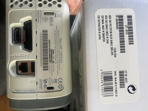 Xbox 360 Fat Jasper Japones Completo Impecável Branco (Usado)