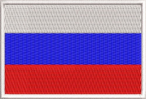Patch Bordado Bandeira Rússia P/ Jaqueta Motocicleta Ban93