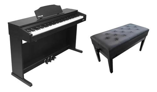 Pack Piano Digital Nux Wk-400 + Metrónomo + Silla Para Piano