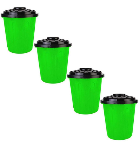 Canasto Recolector Para Agua, Mxryg-004, 4 Pzs, 7.5lts, Poli Color Verde