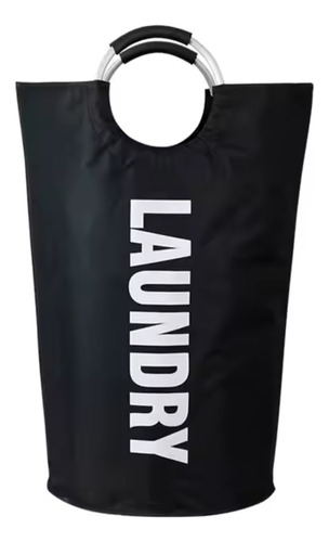 Cesto Tacho De Ropa Canasto Negro Manija Lavable Laundry Negro