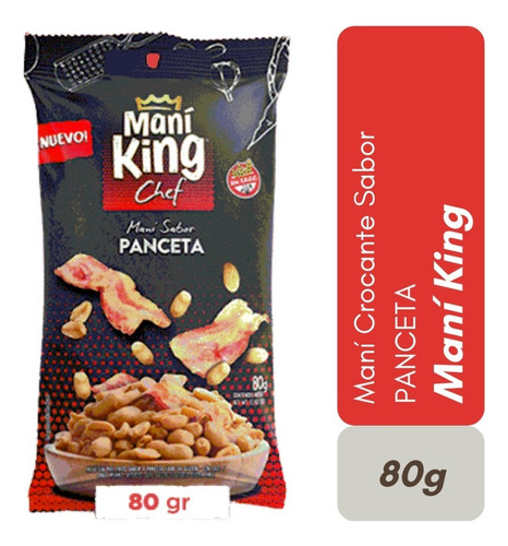 ! Mani Pelado Sabor Panceta Mani King Chef 80g Sin Tacc