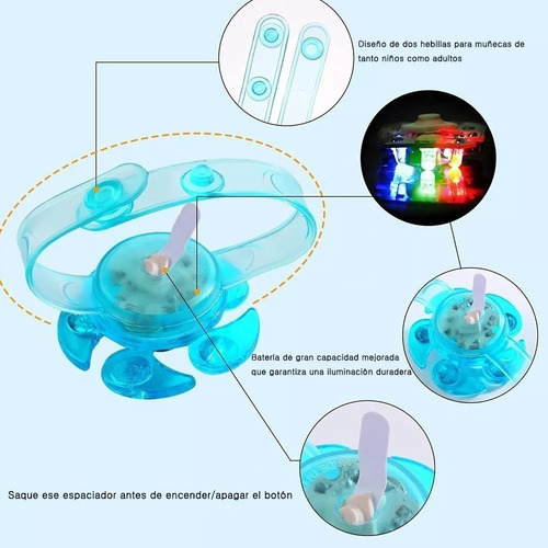 Pulsera Luminosa Giratoria Creativa, 25 Unidades, Regalo Par