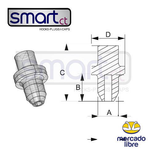 Imagen 1 de 4 de Smart Ct / Smtm-m10*1.5 Silicon Thread Plug Ls Pink