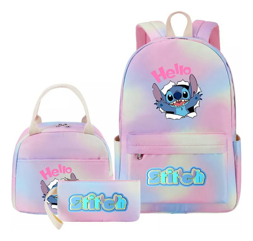 Libro escolar y mochila Stitch para niñas, todos los bolsos, color 9