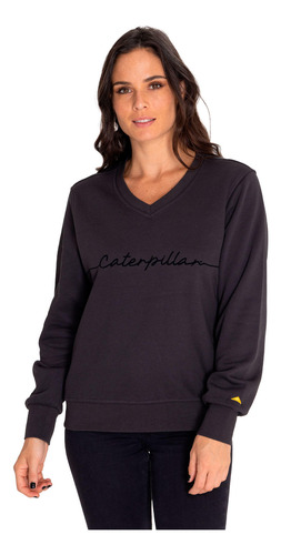 Polerón Mujer Script Sweatshirt Negro Cat