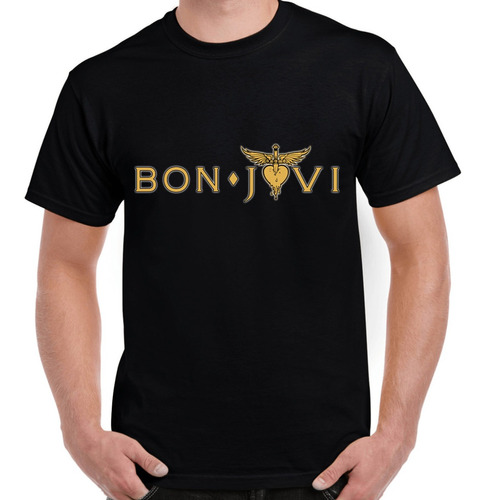 Nueva Playera Camiseta Banda De Rock Bon Jovi Logo