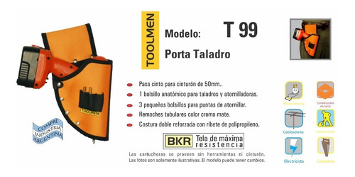 Imagen 5 de 8 de Cinto Porta Herramientas Toolmen T90 T99 T95 Mantenimientos