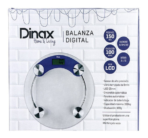 Imagen 3 de 3 de Balanza Digital De Baño Personal 150kg Vidrio Visor Lcd