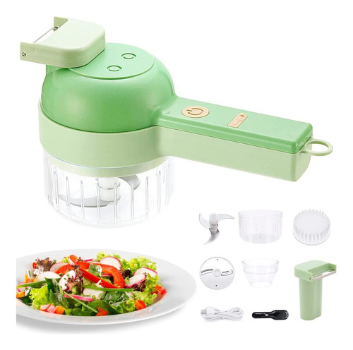 Triturador Alimentos Elétrico Portátil 4 Em 1 Usb
