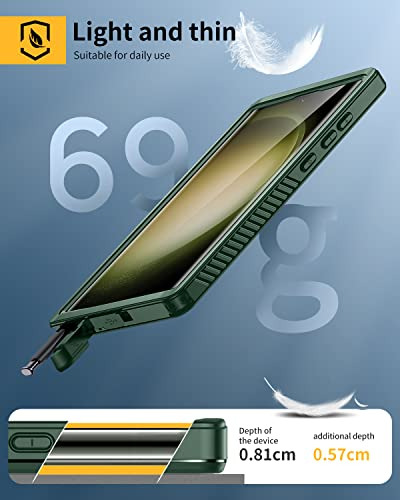 Funda Para Galaxy S23 Ultra Verde/transparente 6.8 PuLG Prue