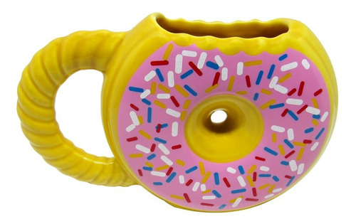 Caneca Vaso Decorativo Formato 3d Donut Decorado 500ml