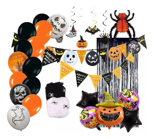 Pack Decoración Halloween 24pieza Guirnaldas Surtidos Fiesta