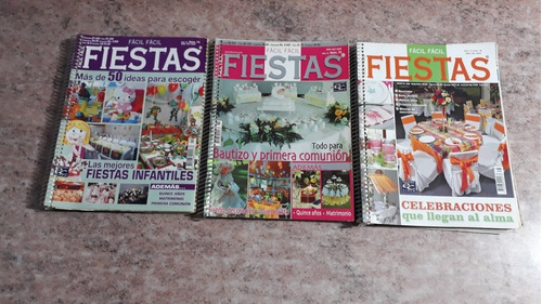 Fiestas. Lote De 3 Libros. Muy Buen Estado. 