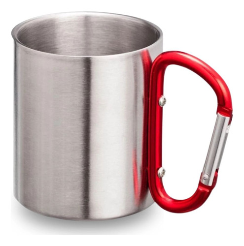 Caneca Adventure 220 Ml Em Inox Com Alça De Mosquetão