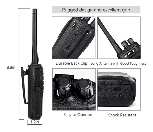 Retevis Rt21 Radio De 2 Vías De Largo Alcance