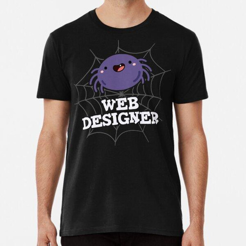 Remera Diseñador Web Funny Spider Puns (bg Oscuro) Algodon P