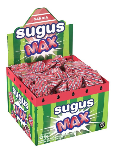 Nuevos! Caramelos Sugus Max Sandia Masticables Sin Tacc Srj