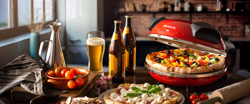 Forno De Pizza Elétrico Vermelho Ariete Rápido 4 Min