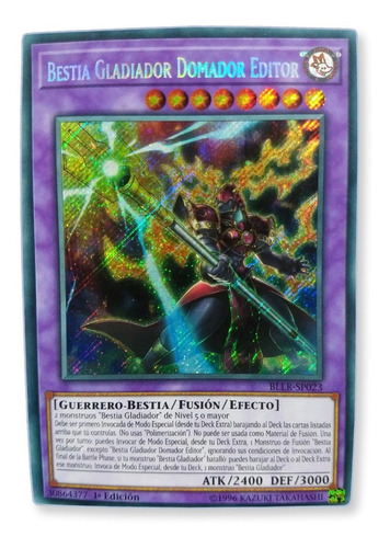 Yugi-oh! Gladiator Beast Tamer Editor Bllr-en023 Secret