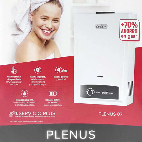 Calentador De Paso Tipo Instantáneo Plenus 7 Calorex