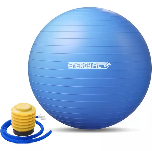 Pelota Pilates Yoga Esferodinamia Gimnasia 75 Cm + Inflador Azul