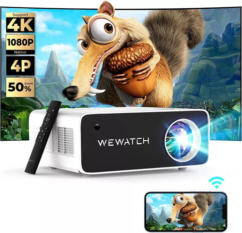 Proyector De Videos Wifi Y Bluetooh 18500l 4k Wewatch V51p