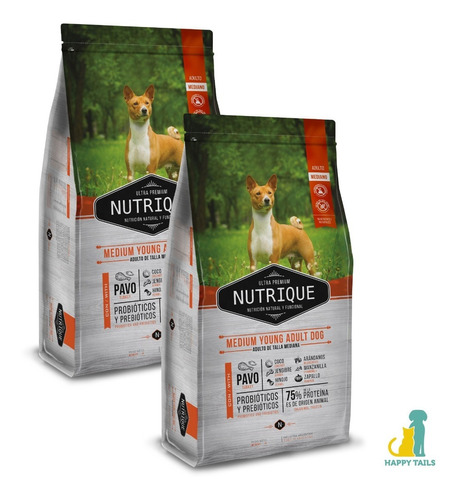 Nutrique Young Medium Adult Dog 2 X 12 Kg (24 Kg) Totales