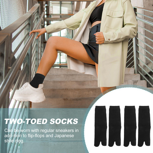2 Pares De Cómodos Calcetines Tipo Kimono Transpirables Con