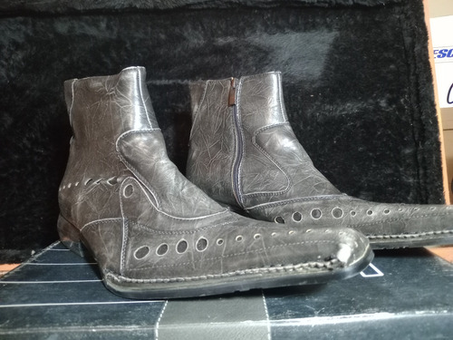 Zapatos Priamo Estilo Italiano Gris Oscuro 42