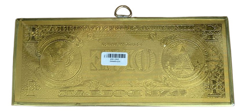 Billete 1 Dólar Dorado Buena Suerte Y Abundancia,16cm,