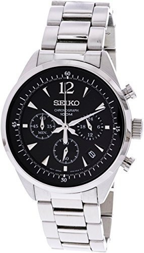 Seiko Chronograph Black Dial Reloj Para Hombre Ssb067