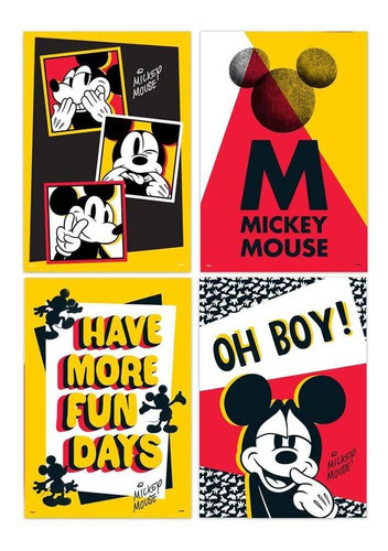 Cartaz Decorativo Mickey Fas 4und Festa Aniversário 