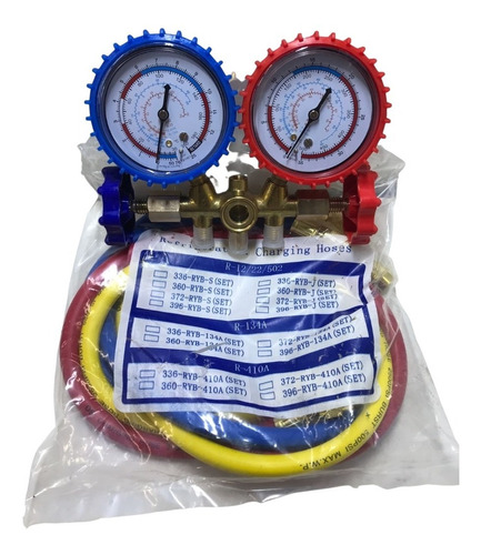 Manómetro Para Refrigeración R12 Rf22 R134 Manifold Bronce