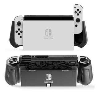 Funda Resistente Para Nintendo Switch Oled Tpu Grip Negro