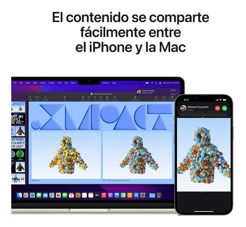 MacBook Air M2 2022 starlight 13.6", Apple M2 8GB de RAM 256GB SSD, Apple M2 10-Core GPU 2560x1664px macOS