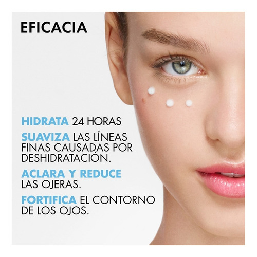Gel/Serum Fortalecedor y reparador del contorno de ojos Vichy Mineral 89 día/noche para todo tipo de piel de 15mL